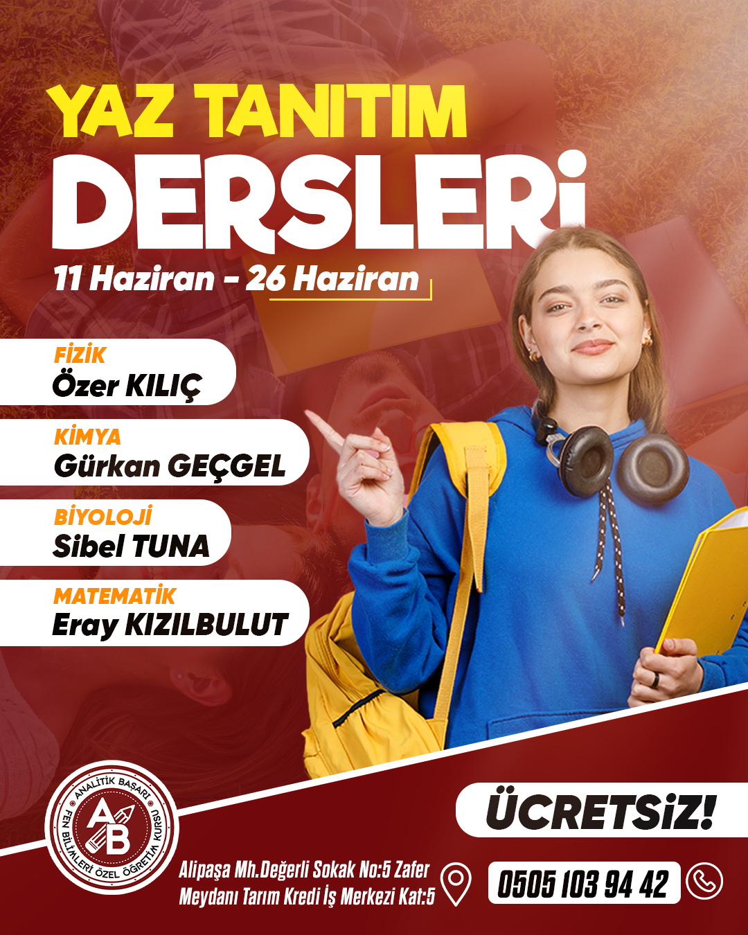 Ücretsiz Yaz Tanıtım Dersleri